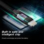 Кабел за зареждане и пренос на данни Swissten Textile USB-C / Lightning 2 m