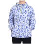 Мъжки суитшърт 4F Fleece M483 бял / син Cobalt Allover