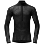 Функционална мъжка тениска Devold Wool Mesh Pro Zip Neck Man черен Black