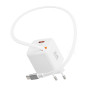 Адаптор Swissten SlideCharge Gan 30W, 1X USB-A 18W
