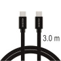 Кабел за зареждане и пренос на данни Swissten Textile USB-C / USB-C 3 m