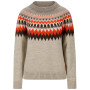 Дамски пуловер Dale of Norway Losna Fem Sweater бежов / червен Birch Melange Coffee