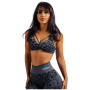 Спортен сутиен Nebbia Medium Support Leopard Sports Bra Primal черен BLACK LEOPARD