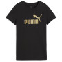 Дамска тениска Puma ESS NO. 1 LOGO Metallic Tee черен PUMA Black-metallic gold