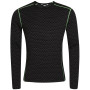 Функционална мъжка тениска  Zulu Merino 240 Long черен/зелен Black/Green